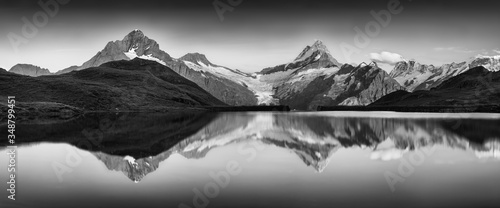 Morning in Alpes mountains, Switzerland, Europe photo