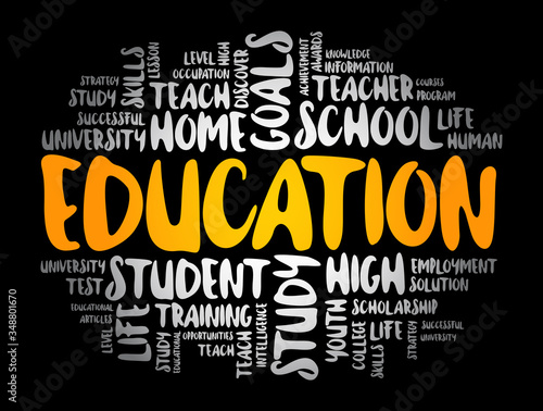 EDUCATION word cloud collage, concept background