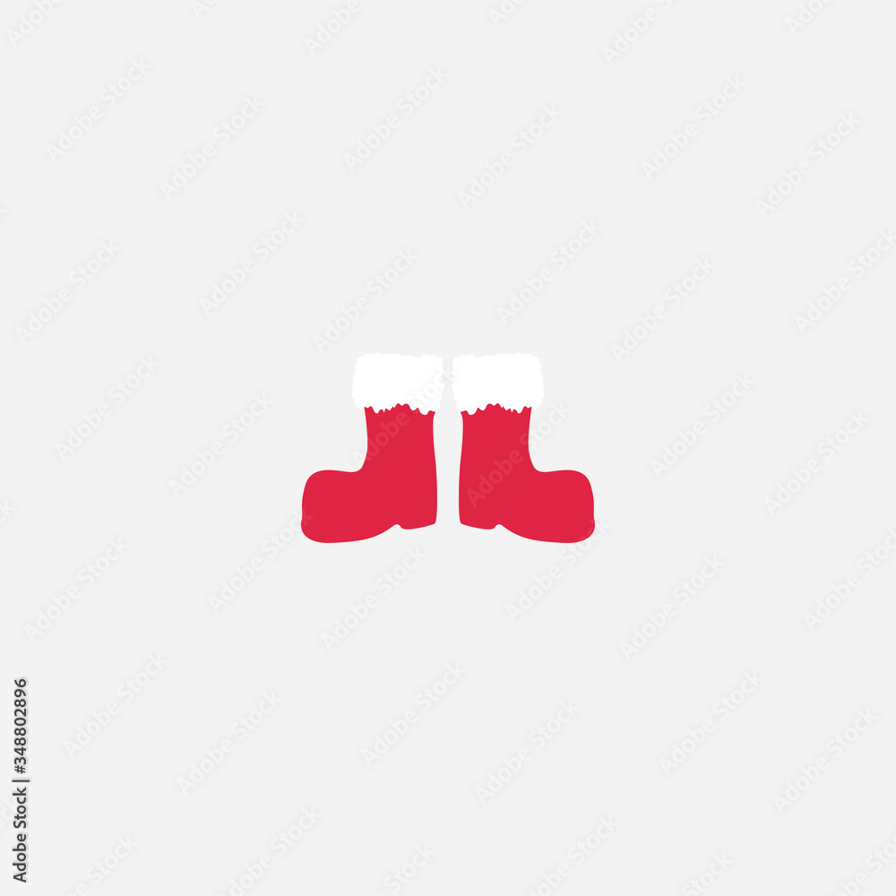 Santa Claus Boot graphic element Illustration template design Santa Claus Boot graphic element Illustration template design