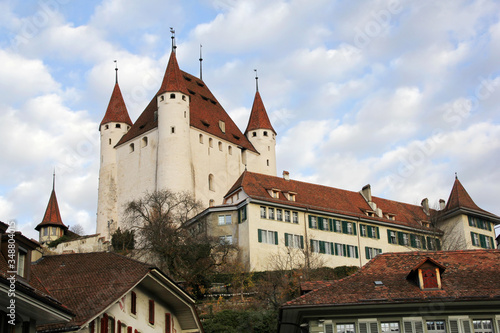 Thun Castle, which is built in 1190, on city top of Thun, Canton Berne, Switzerland
