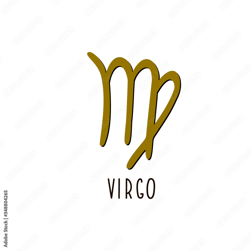 Obraz premium Zodiac sign Virgo. Vector zodiac sign Virgo sign.