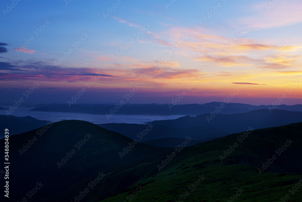 Sunrise in the mountains. Sunrise in the mountains.