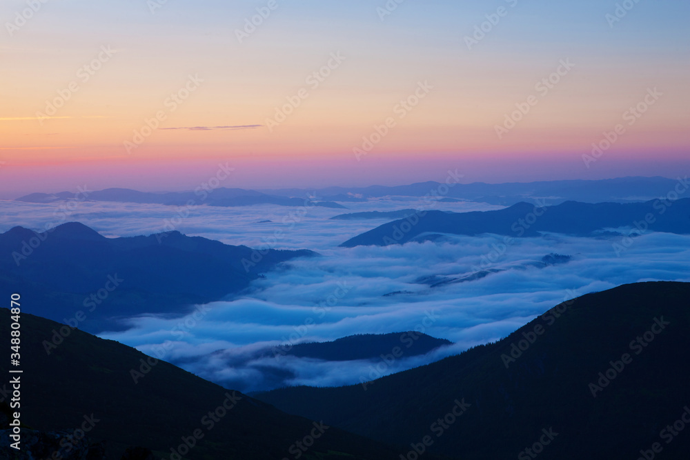 Fototapeta premium Sunrise in the mountains.