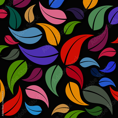 fond abstrait feuilles colorées