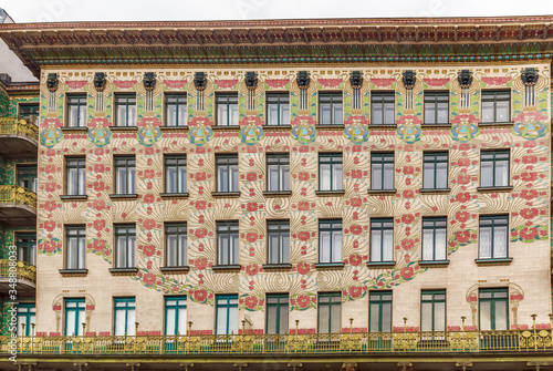 Bild auf Leinwand Building in Art Nouveau style, Vienna, Austria