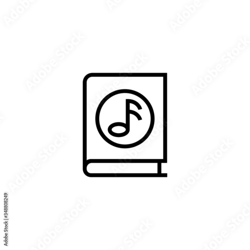 Free Download Musical note vector icon in linear, outline icon isolated on white background
 - GFXLoad