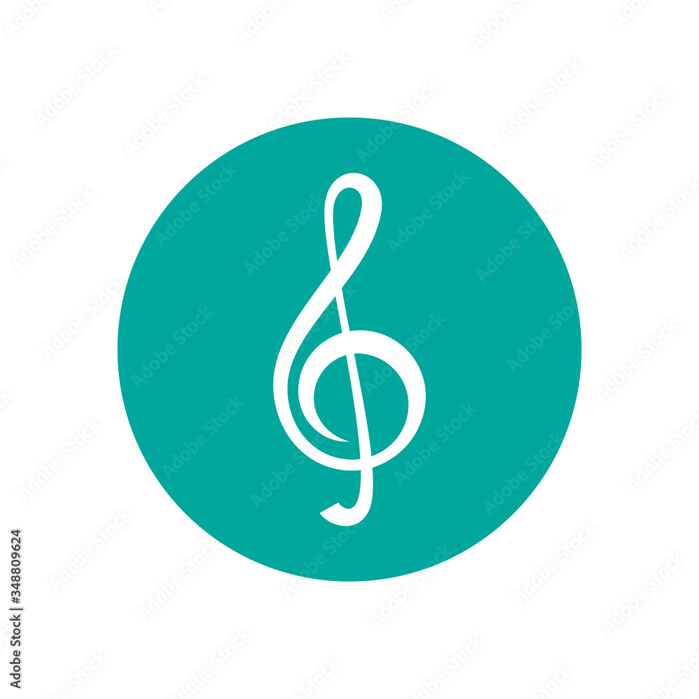 Music note icon design isolated on white background Music note icon design isolated on white background