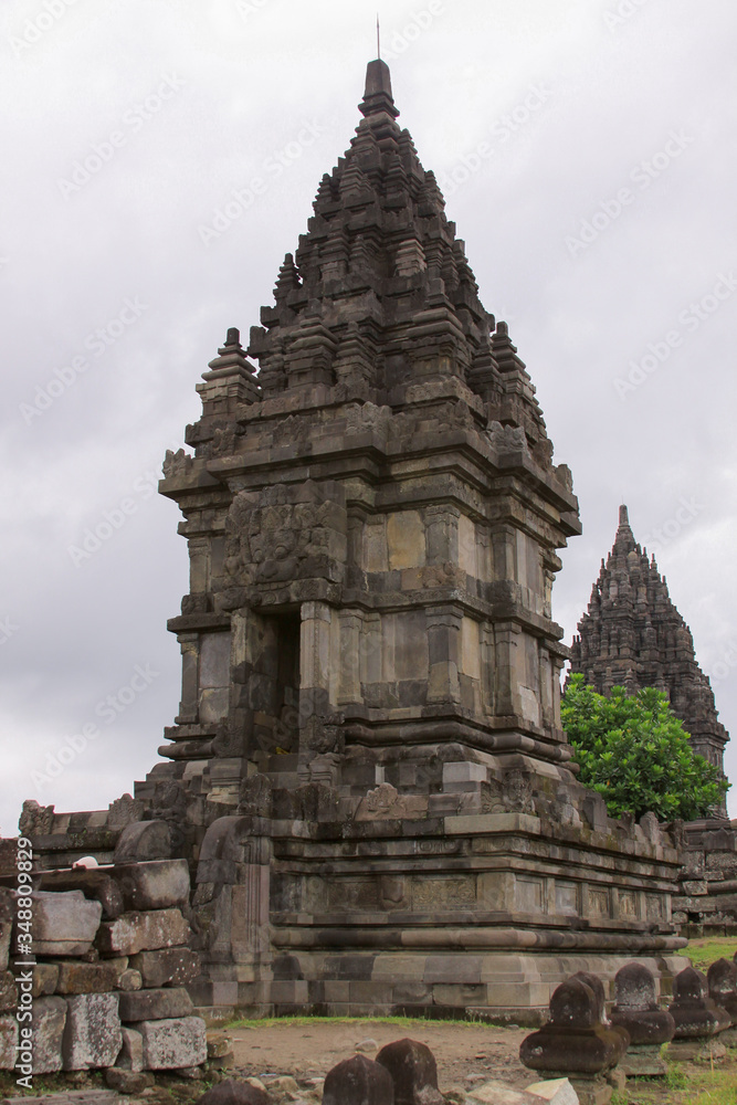 Detail at famous Prambanan hindu temple Indonesia