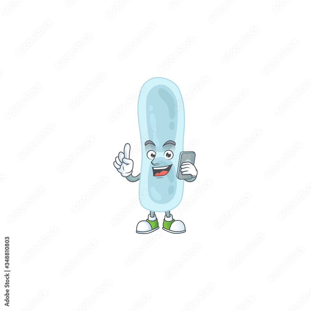 cartoon drawing concept of klebsiella pneumoniae speaking with friends on phone cartoon drawing concept of klebsiella pneumoniae speaking with friends on phone