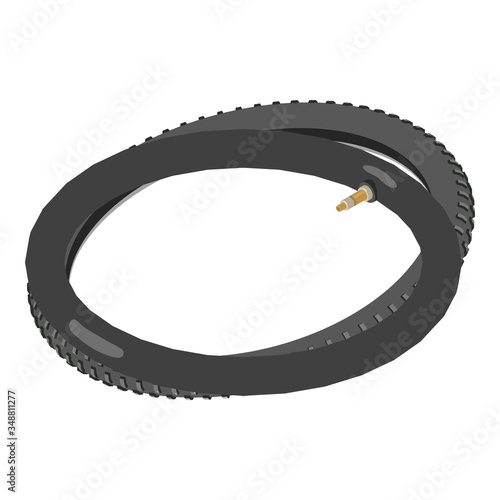 Bike parts icon. Isometric illustration of bike parts vector icon for web