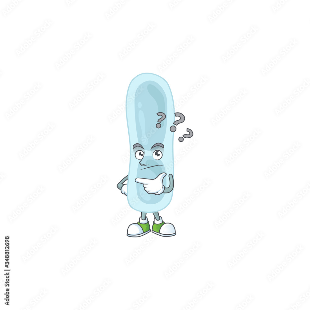mascot design concept of klebsiella pneumoniae with confuse gesture mascot design concept of klebsiella pneumoniae with confuse gesture