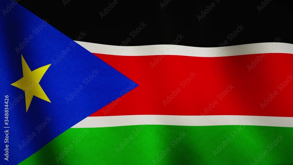 South sudan background flag texture waving - video loop seamless South sudan background flag texture waving - video loop seamless