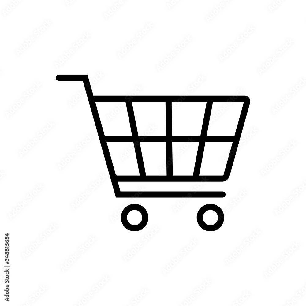 shopping chart - trolley icon vector design template