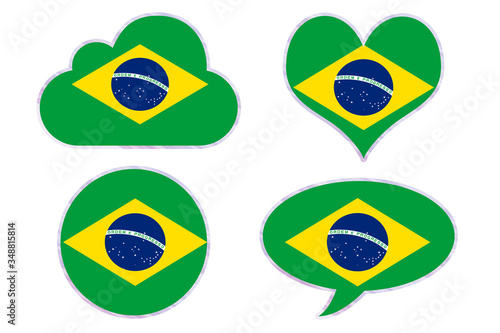 Free Download Brazil flag in different shapes - GFXLoad