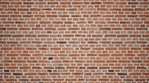 Clean Red Brick Wall Background