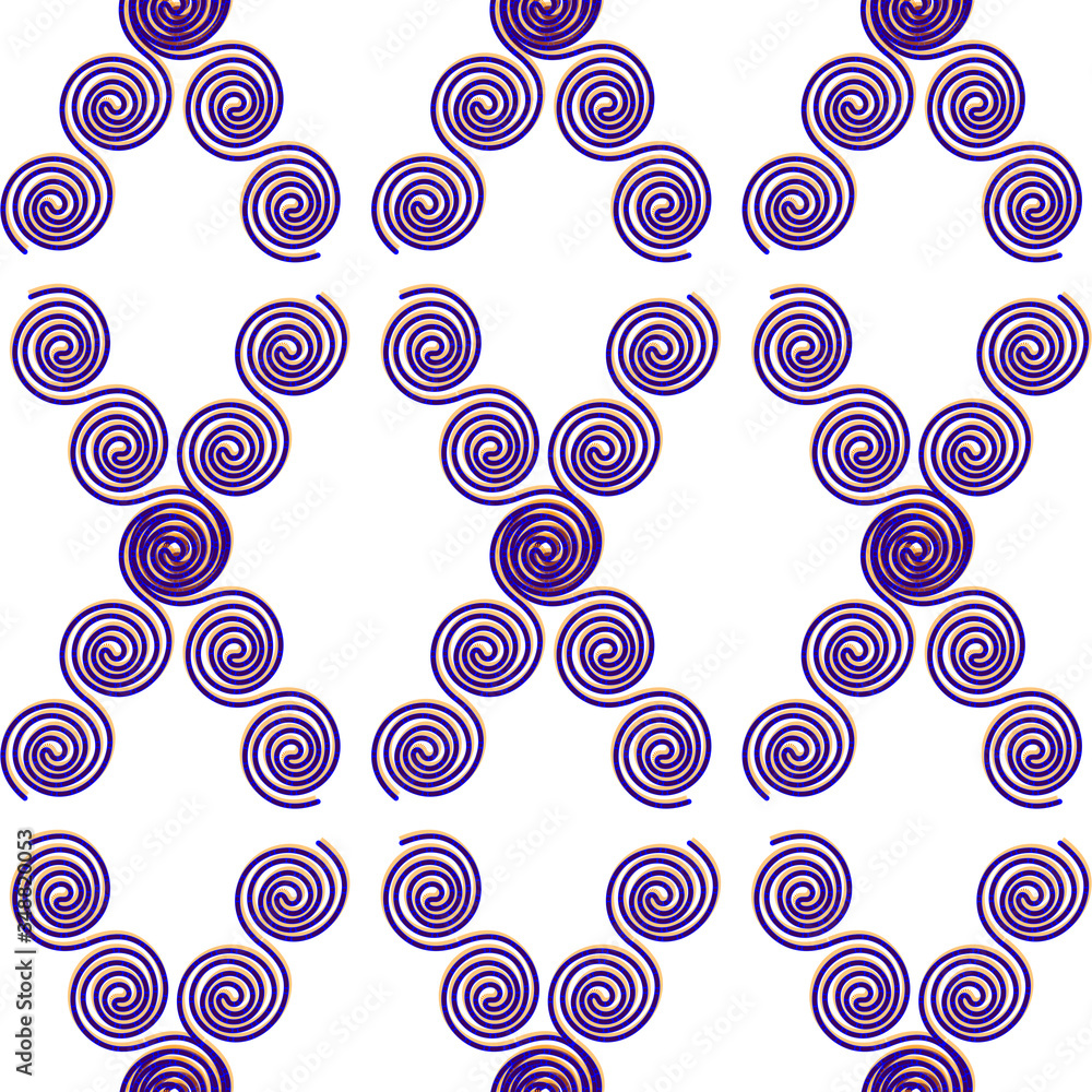 Fototapeta premium a pattern of bright multicolored lines made of circles on a white background