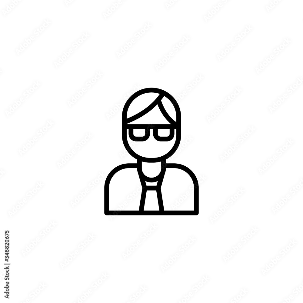 Teachers vector icon in linear, outline icon isolated on white background Teachers vector icon in linear, outline icon isolated on white background
