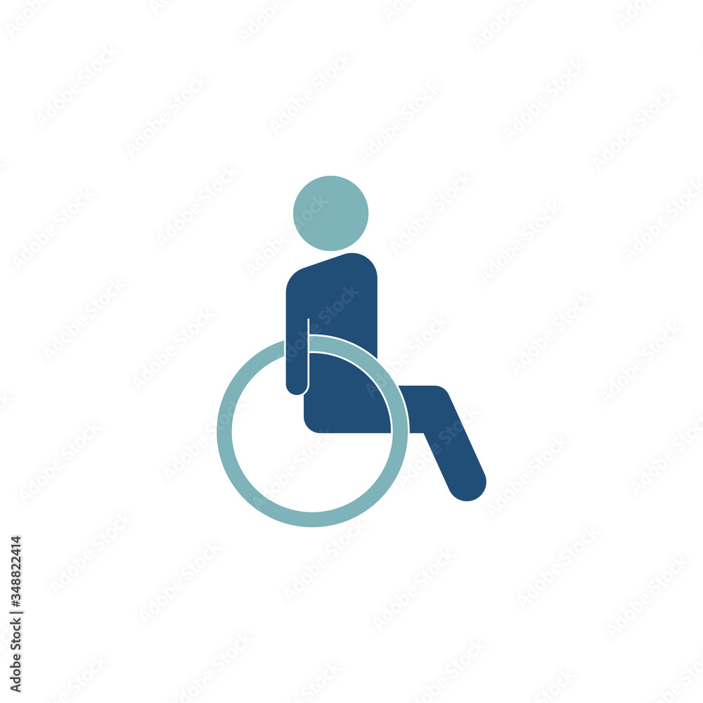 disabled color style icon. sign design. wheelchair icon icon design template. Trendy style, vector eps 10. Icon pictogram wheelchair physical deficient. Ideal for catalogs, informational and instituti disabled color style icon. sign design. wheelchair icon icon design template. Trendy style, vector eps 10. Icon pictogram wheelchair physical deficient. Ideal for catalogs, informational and instituti