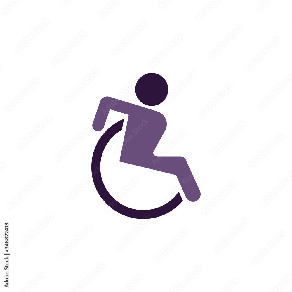 disabled color style icon. sign design. wheelchair icon icon design template. Trendy style, vector eps 10. Icon pictogram wheelchair physical deficient. Ideal for catalogs, informational and instituti disabled color style icon. sign design. wheelchair icon icon design template. Trendy style, vector eps 10. Icon pictogram wheelchair physical deficient. Ideal for catalogs, informational and instituti