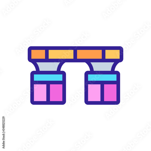 concrete joinery icon vector. concrete joinery sign. color symbol illustration