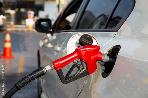Car refueling on the petrol station