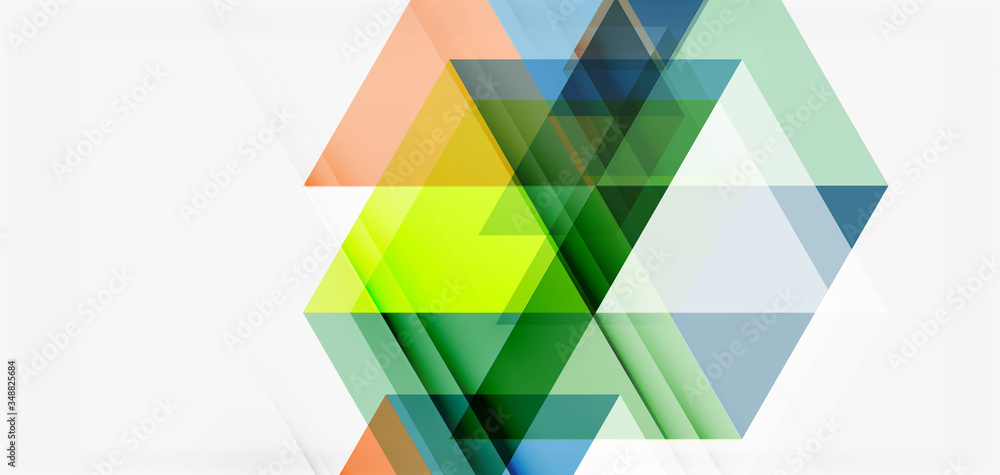 Geometric abstract background, mosaic triangle and hexagon shapes. Trendy abstract layout template for business or technology presentation, internet poster or web brochure cover, wallpaper Geometric abstract background, mosaic triangle and hexagon shapes. Trendy abstract layout template for business or technology presentation, internet poster or web brochure cover, wallpaper