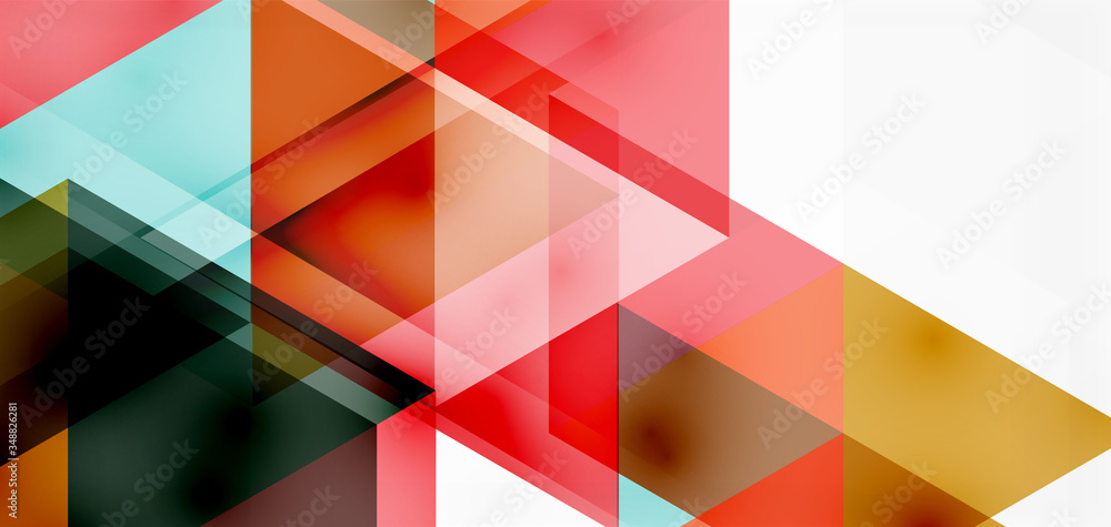 Geometric abstract background, mosaic triangle and hexagon shapes. Trendy abstract layout template for business or technology presentation, internet poster or web brochure cover, wallpaper Geometric abstract background, mosaic triangle and hexagon shapes. Trendy abstract layout template for business or technology presentation, internet poster or web brochure cover, wallpaper