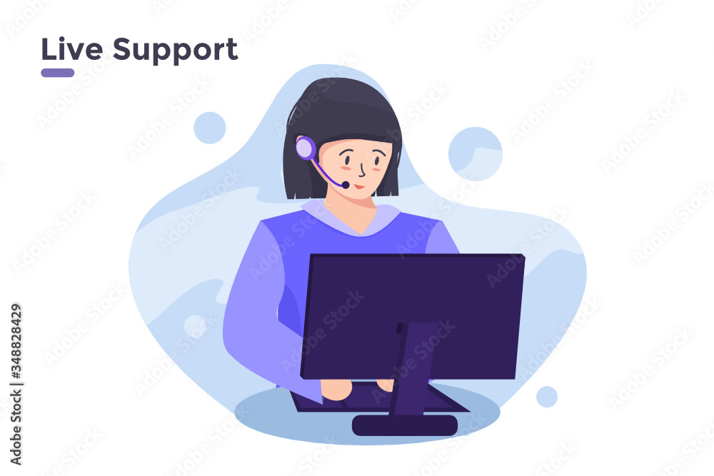 vector flat illustration costumer services live support operator chat video call worker. hotline technical support 24/7 client. help and support contact concept. can use for banner website ui ux. vector flat illustration costumer services live support operator chat video call worker. hotline technical support 24/7 client. help and support contact concept. can use for banner website ui ux.
