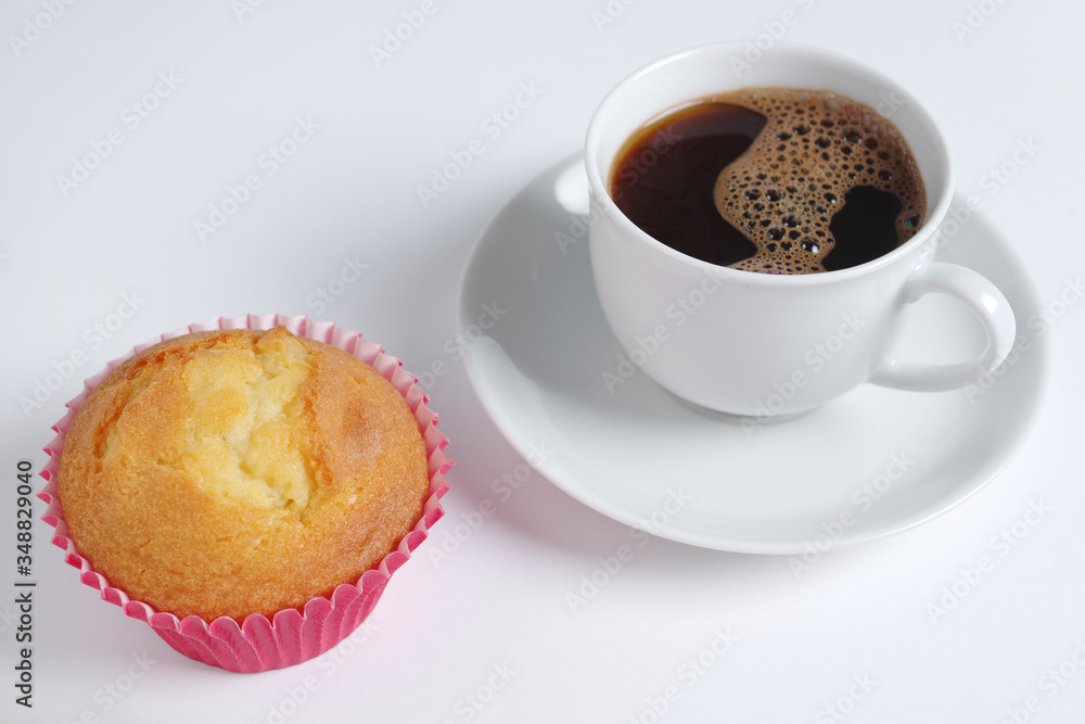 Vanilla muffin and coffee Vanilla muffin and coffee