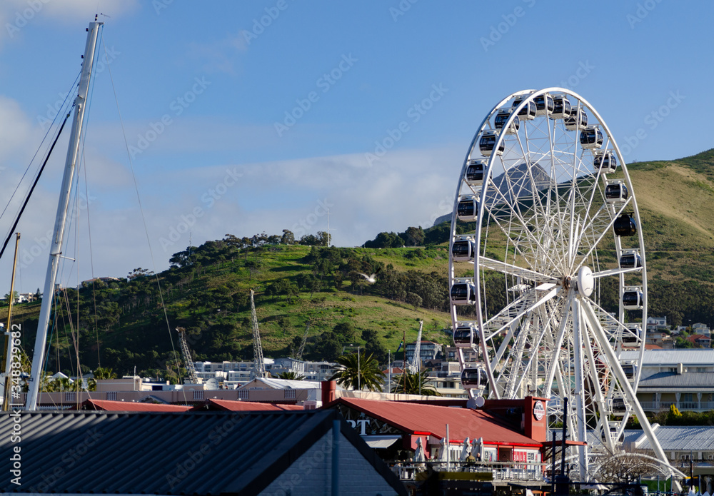 Ferris wheel on a sunny day