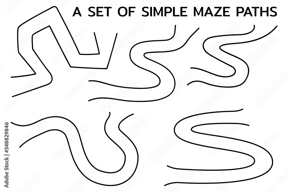 Obraz premium Set of various simple mazes. Templates for children puzzles and education games. Vector