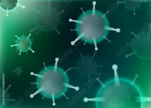Coronavirus floating in cellular environment
