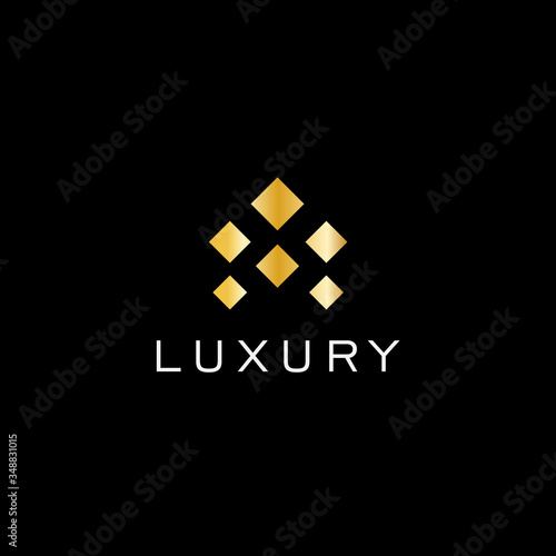 Abstract crown or earrings symbol, luxury creative style logo concept jewelry stores. Isolated vector symbol.