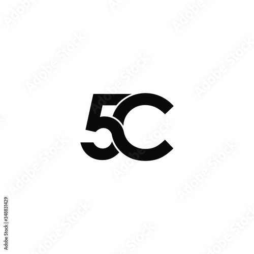 Wallpaper Mural 5c letter original monogram logo design  Torontodigital.ca