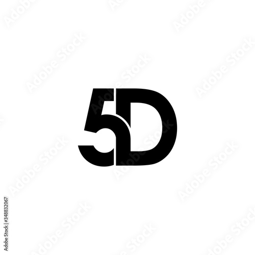 5d letter original monogram logo design