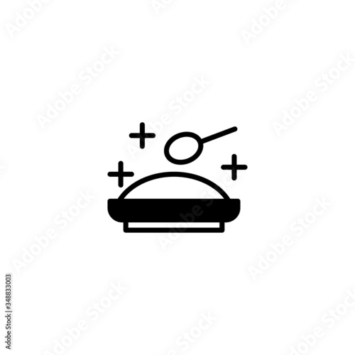 Food hygiene vector icon in black solid flat design icon isolated on white background