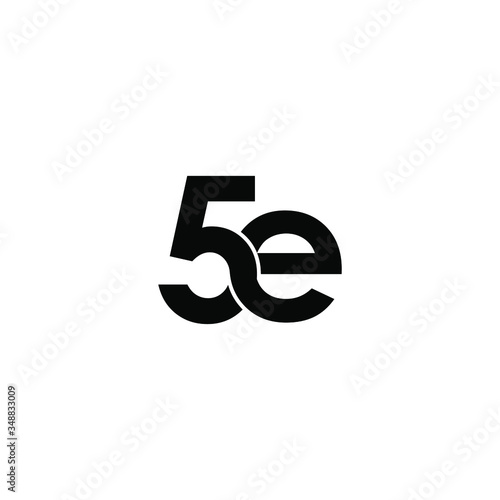Wallpaper Mural 5e letter original monogram logo design Torontodigital.ca