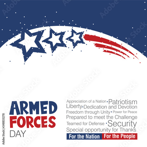 An abstract header vector illustration of United States Army birthday on an isolated white background