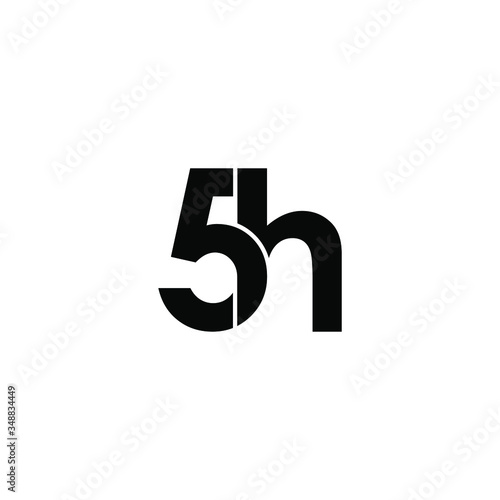 5h letter original monogram logo design photo