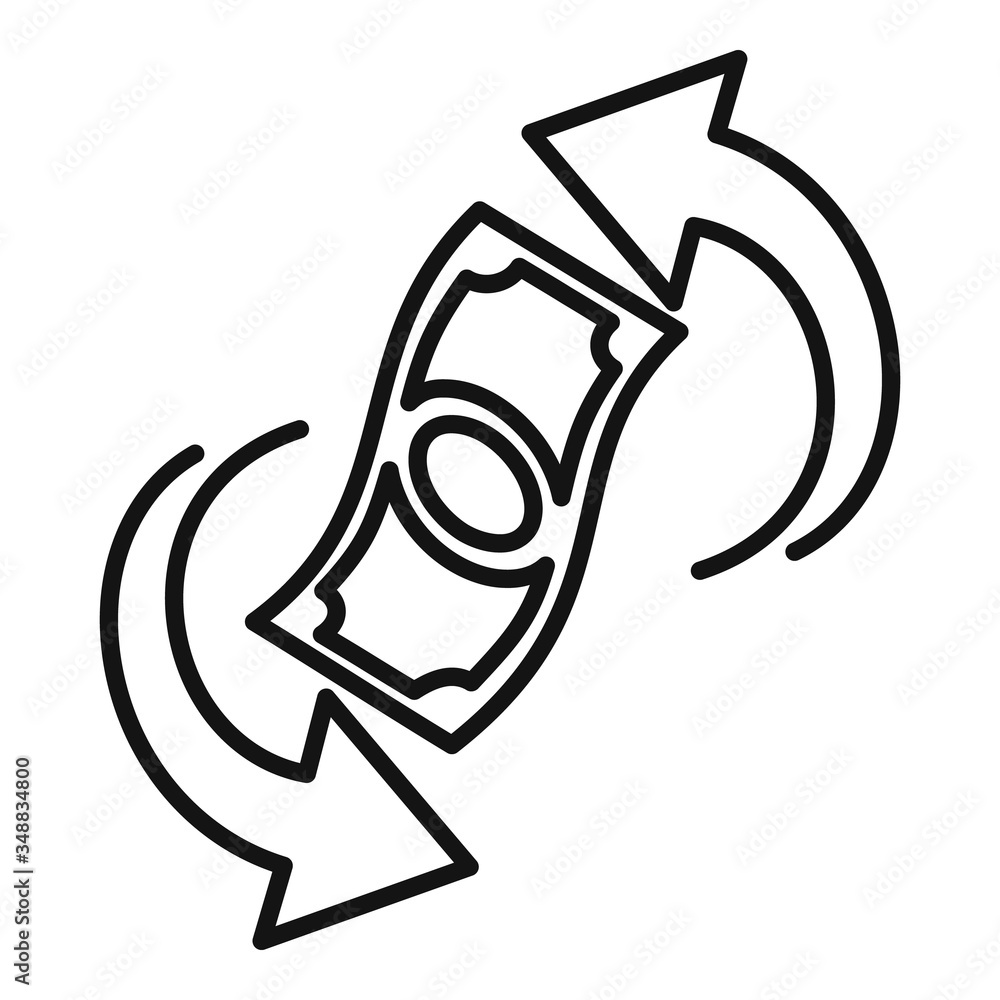 Fotografie Convert money cash back icon