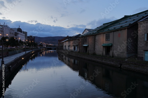 小樽運河の夕景