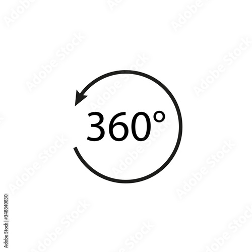 360 icon for concept design. Arrow symbol vector illustration