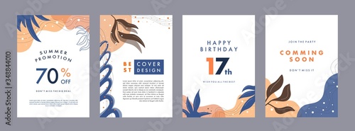 Set of abstract creative artistic templates. Universal cover Designs for Annual Report, Brochures, Flyers, Presentations, Leaflet, Magazine.