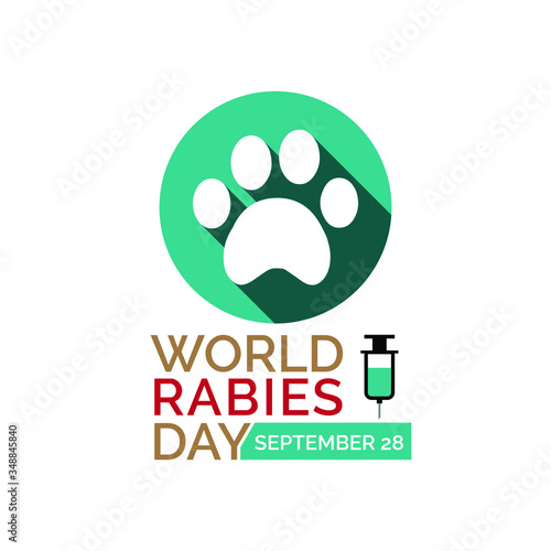 Vector illustration on the theme of World Rabies day observed each year on September 28th across the globe.