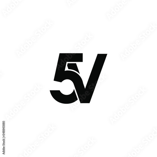 5v letter original monogram logo design