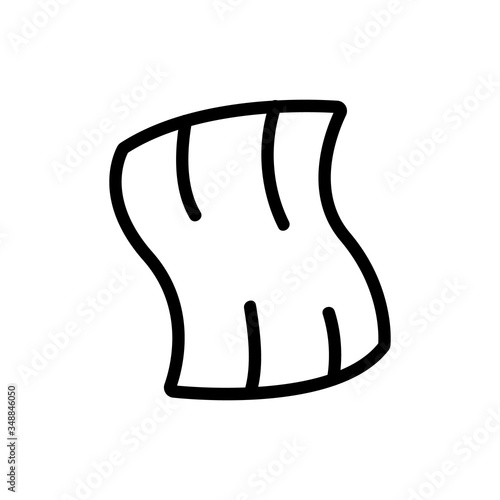 wet wipe icon vector. wet wipe sign. isolated contour symbol illustration