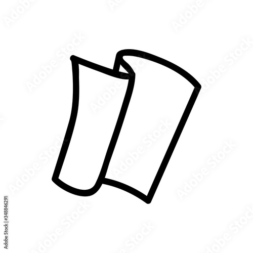 rolled up cleaning cloth icon vector. rolled up cleaning cloth sign. isolated contour symbol illustration