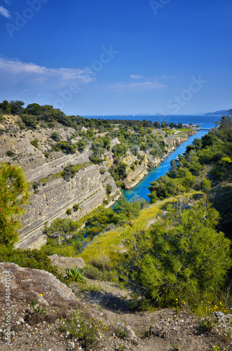 Corinth Canal, tidal waterway across the Isthmus of Corinth in Greece, joining the Gulf of Corinth with the Saronic Gulf