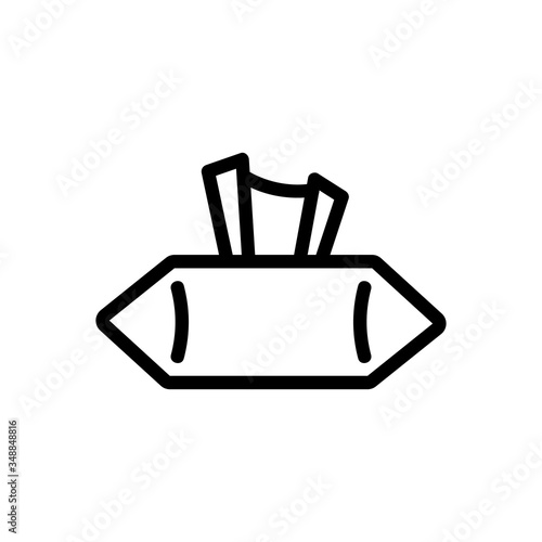 pack of dry wipes side view icon vector. pack of dry wipes side view sign. isolated contour symbol illustration