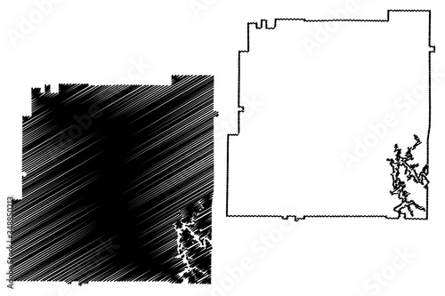 Bartow County, Georgia (U.S. county, United States of America,USA, U.S., US) map vector illustration, scribble sketch Bartow map photo